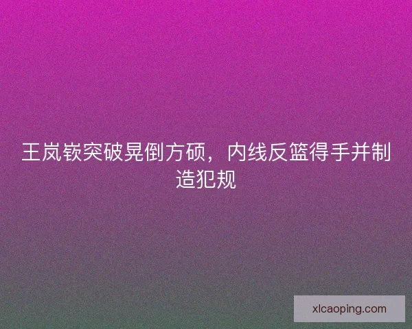 王岚嵚突破晃倒方硕，内线反篮得手并制造犯规